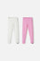 LEGGINS X2 DE MIC NEGRO Y ROSA PARA NIÑA