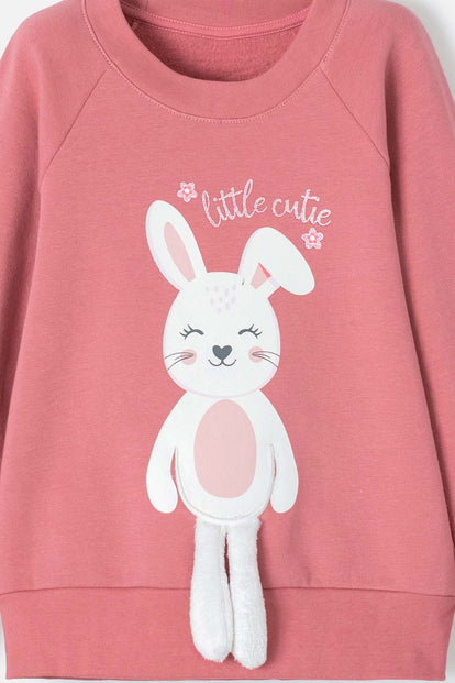 POLERON DE LITTLEMIC CERRADO ROSA VIEJO PARA NIÑA 2T A 5T