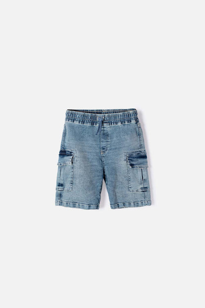 BERMUDA DE MIC CON CORDÓN AZUL PARA NIÑO