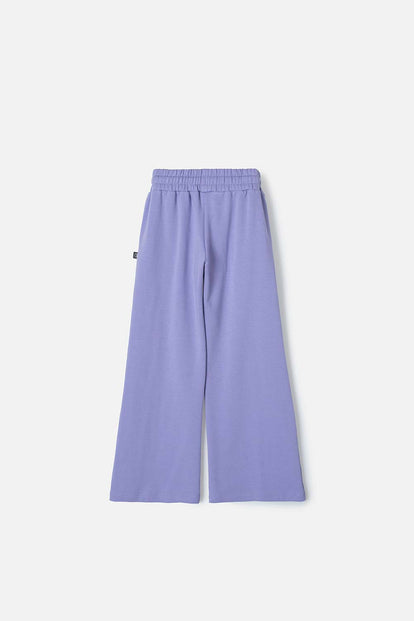 JOGGER DE MIC BOTA ANCHA MORADO PARA NIÑA