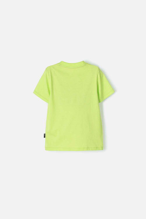 POLERA DE LITTLEMIC MANGA CORTA VERDE PARA NIÑO 2T A 5T