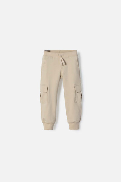 JOGGER DE LITTLEMIC CON CORDÓN CAQUI PARA NIÑO 2T A 5T