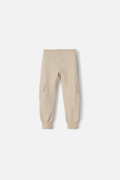 JOGGER DE LITTLEMIC CON CORDÓN CAQUI PARA NIÑO 2T A 5T
