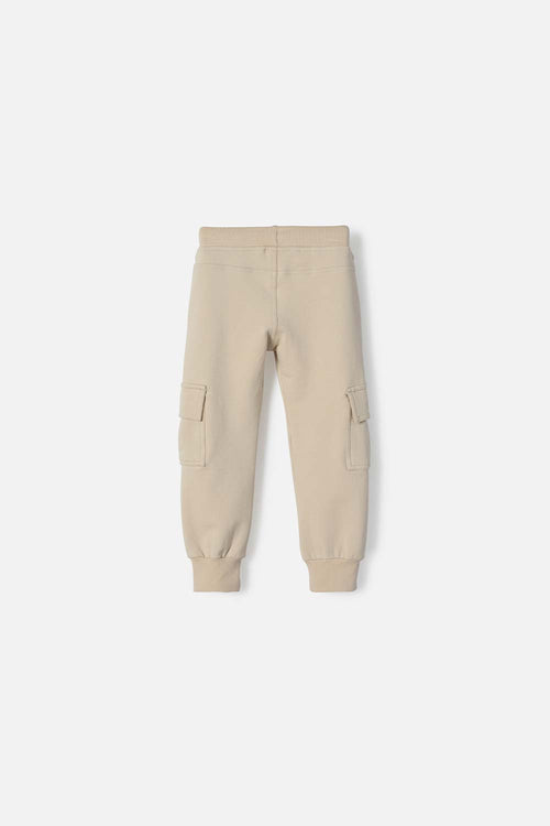 JOGGER DE LITTLEMIC CON CORDÓN CAQUI PARA NIÑO 2T A 5T