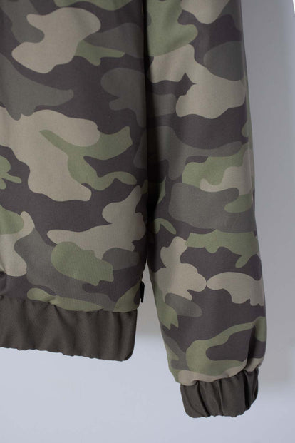 CHAQUETA DE MIC CON CIERRE VERDE MILITAR PARA NIÑO