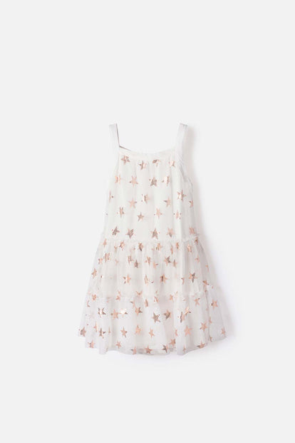 VESTIDO DE MIC MANGA SISA MARFIL PARA NIÑA