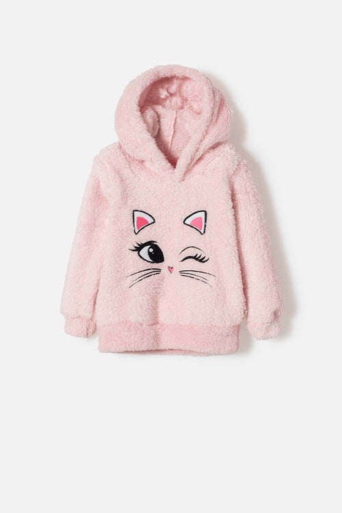 POLERÓN DE LITTLEMIC CON CAPUCHA ROSADO PARA NIÑA 2T A 5T