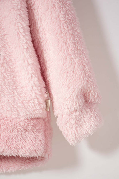 POLERÓN DE LITTLEMIC CON CAPUCHA ROSADO PARA NIÑA 2T A 5T