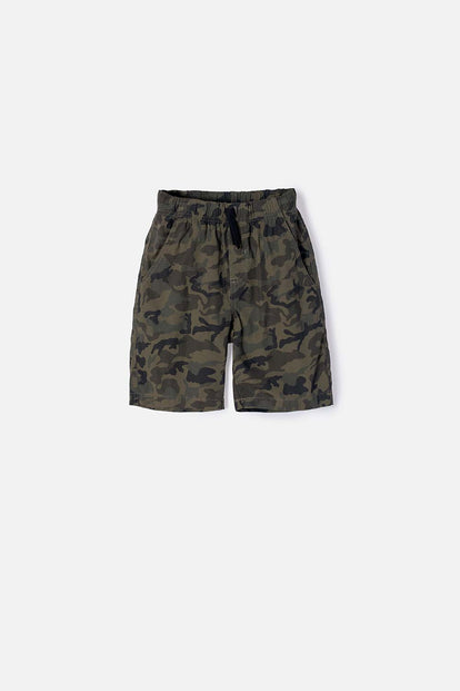 BERMUDA DE MIC CON CORDÓN VERDE PARA NIÑO