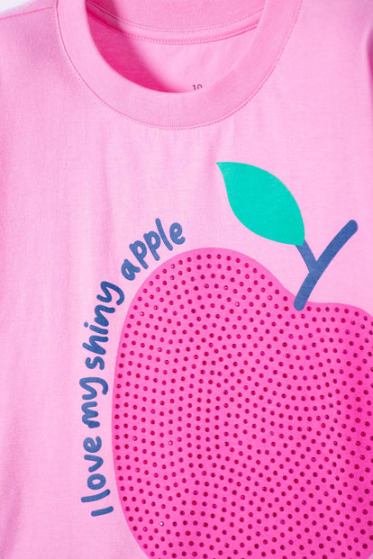 POLERA DE MIC MANGA CORTA ROSADO PARA NIÑA
