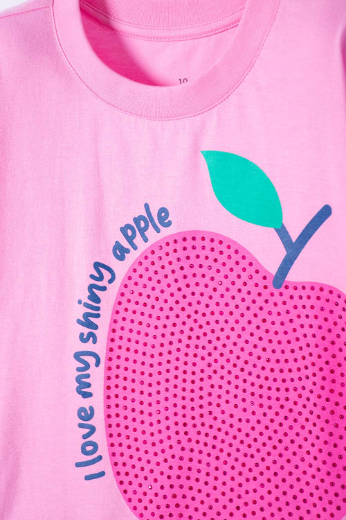 POLERA DE MIC MANGA CORTA ROSADO PARA NIÑA