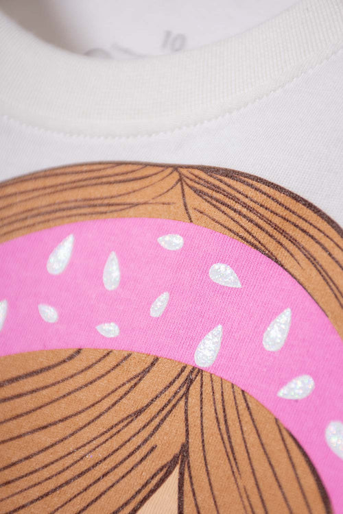 POLERA DE MIC MANGA CORTA MULTICOLOR PARA NIÑA