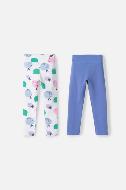 PACK X2 CALZAS LITTLEMIC MULTICOLOR PARA NIÑA 2T A 5T