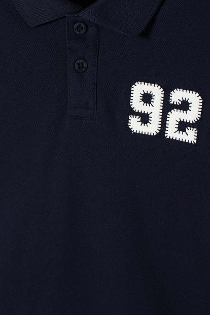 POLERA TIPO POLO DE MIC AZUL PARA NIÑO