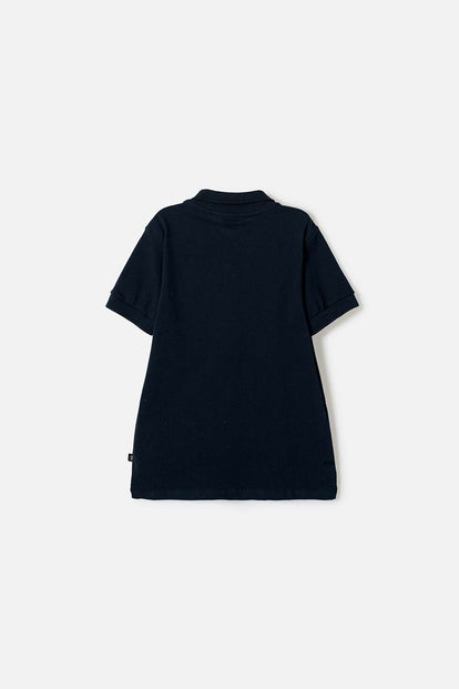 POLERA TIPO POLO DE MIC AZUL PARA NIÑO