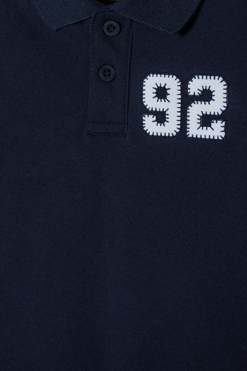 POLERA TIPO POLO DE MIC AZUL PARA NIÑO 2T A 5T