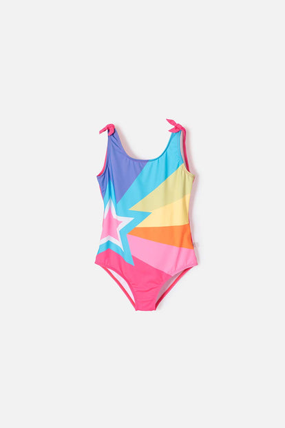 VESTIDO DE BAÑO DE LAS CHICAS SUPERPODEROSAS MANGA SISA PARA NIÑA