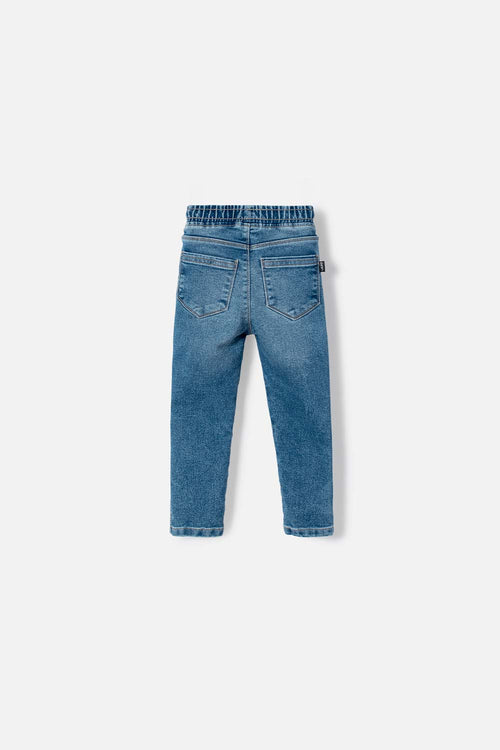 JOGGER DE LITTLEMIC CON CORDÓN AZUL PARA NIÑO 2T A 5T