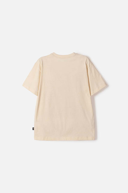 POLERA DE MIC MANGA CORTA ALMENDRA PARA NIÑO