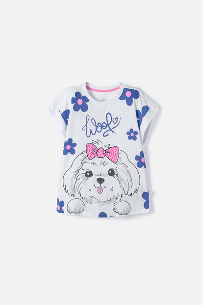 POLERA DE MIC MANGA CORTA MULTICOLOR PARA NIÑA