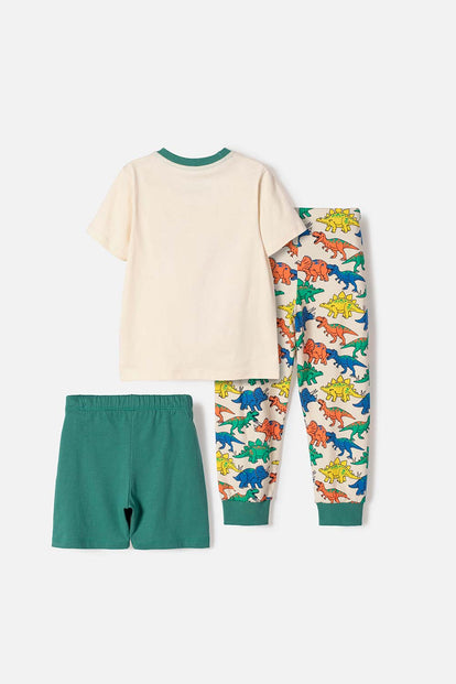 PIJAMA X3 PIEZAS DE LITTLEMIC MULTICOLOR PARA NIÑO 2T A 6T