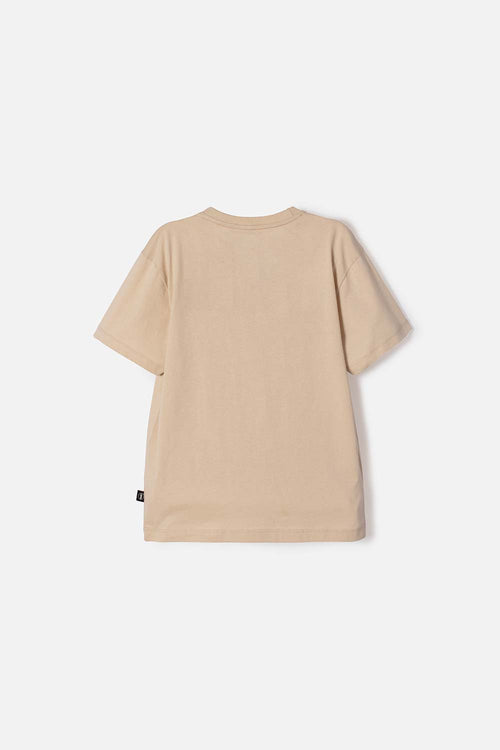 POLERA DE MIC MANGA CORTA CAQUI PARA NIÑO