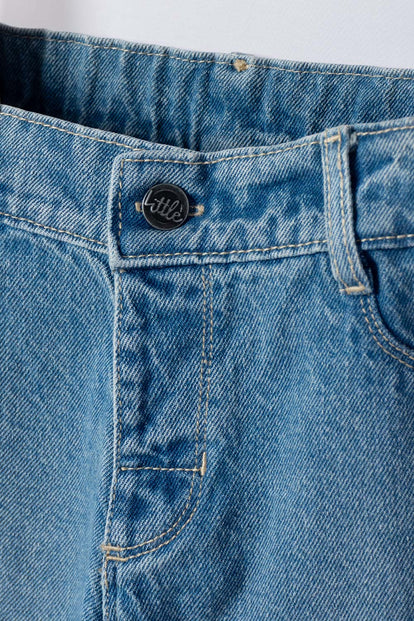 JEAN DE LITTLEMIC DENIM AZUL PARA NIÑO 2T A 6T