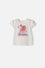 POLERA  LITTLEMIC MANGA CORTA MARFIL PARA NIÑA