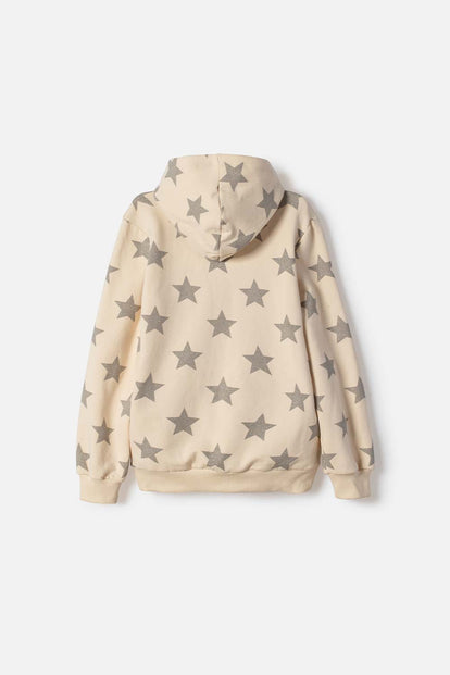 POLERÓN DE MIC CON CAPUCHA MULTICOLOR PARA NIÑA