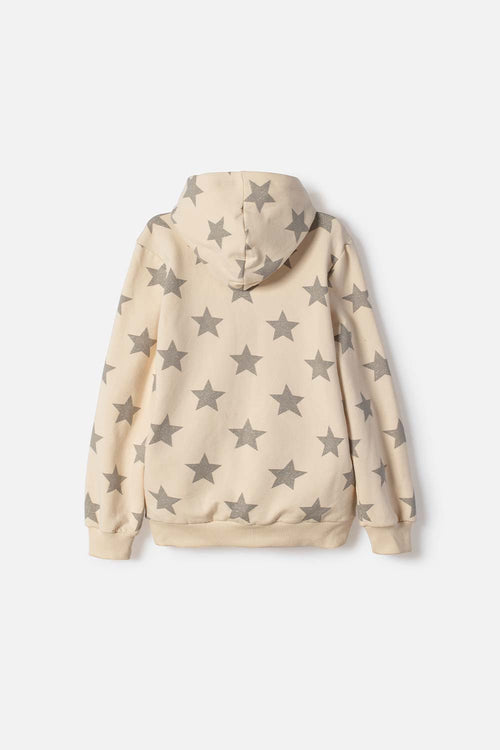 POLERÓN DE MIC CON CAPUCHA MULTICOLOR PARA NIÑA