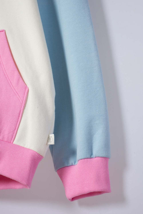 POLERON DE MIC CON CAPUCHA MULTICOLOR PARA NIÑA