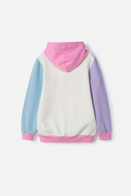 POLERON DE MIC CON CAPUCHA MULTICOLOR PARA NIÑA