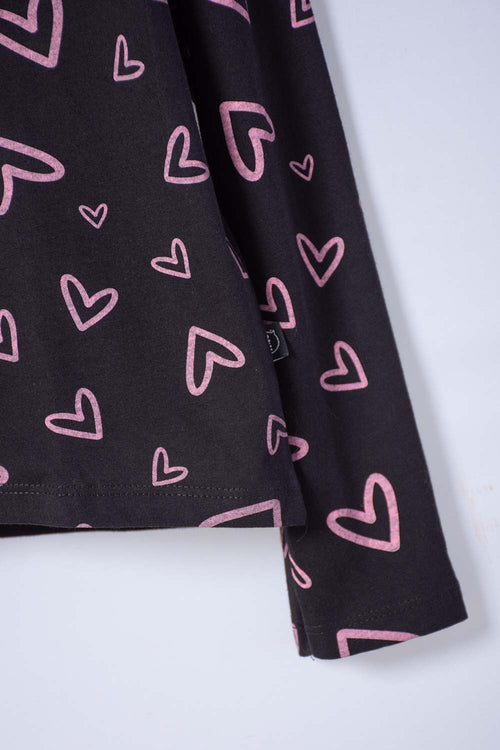POLERA DE MIC MANGA LARGA NEGRO PARA NIÑA