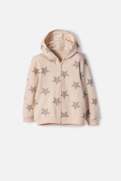 POLERÓN DE LITTLEMIC CON CAPUCHA ALMENDRA PARA NIÑA 2T A 6T