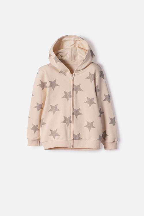 POLERÓN DE LITTLEMIC CON CAPUCHA ALMENDRA PARA NIÑA 2T A 6T