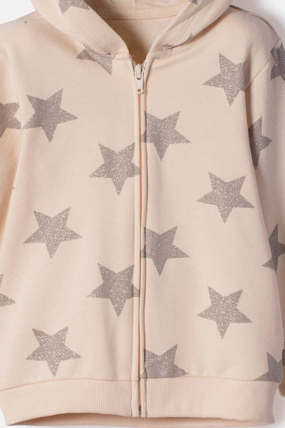POLERÓN DE LITTLEMIC CON CAPUCHA ALMENDRA PARA NIÑA 2T A 6T