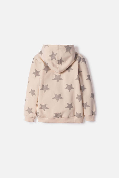 POLERÓN DE LITTLEMIC CON CAPUCHA ALMENDRA PARA NIÑA 2T A 6T