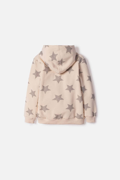 POLERÓN DE LITTLEMIC CON CAPUCHA ALMENDRA PARA NIÑA 2T A 6T