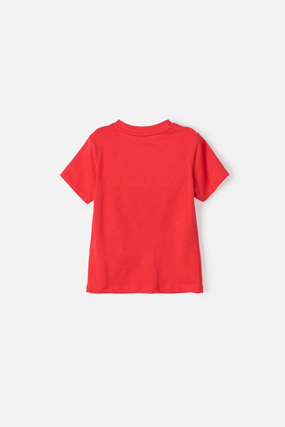 POLERA DE CARS CUELLO REDONDO ROJA PARA NIÑO DE 2T A 5T