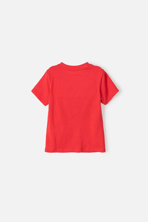 POLERA DE CARS CUELLO REDONDO ROJA PARA NIÑO DE 2T A 5T