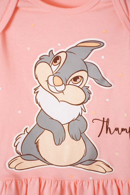 PIJAMA DE BAMBI CON PANTALÓN LARGO MANDARINA Y MARFIL PARA BEBÉ NIÑA