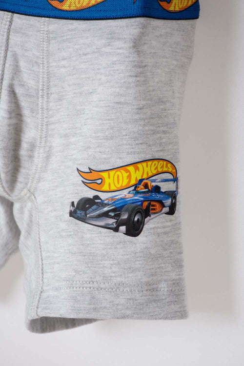 PACK X2 BOXER DE HOTWHEELS AZUL Y GRIS PARA NIÑO 2T A 5T