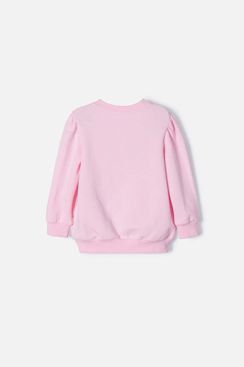 POLERON DE STITCH ROSADO CLARO CERRADO PARA NIÑA 2T A 5T
