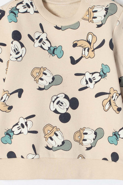 CONJUNTO DE MICKEY MOUSE CAQUI PARA BEBÉ NIÑO