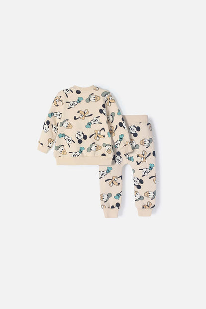 CONJUNTO DE MICKEY MOUSE CAQUI PARA BEBÉ NIÑO