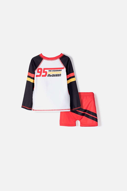 CONJUNTO DE BAÑO DE CARS MULTICOLOR PARA NIÑO 2T A 6T
