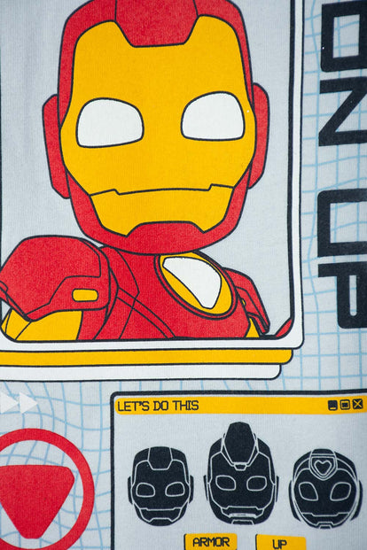 PIJAMA DE IRONMAN CON PANTALÓN LARGO MULTICOLOR PARA NIÑO 2T A 5T