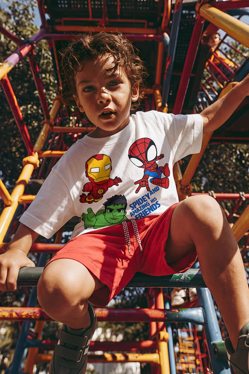POLERA DE SPIDEY AND HIS AMAZING FRIENDS BLANCO PARA NIÑO 2T A 6T