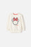 POLERON DE MINNIE MOUSE CERRADO MARFIL PARA NIÑA 2T A 5T