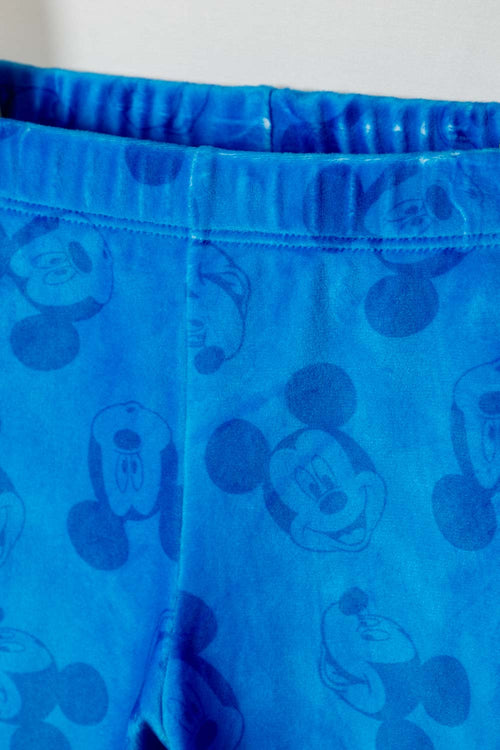 PIJAMA DE MICKEY MOUSE PANTALÓN LARGO AZUL PARA NIÑO 2T A 6T